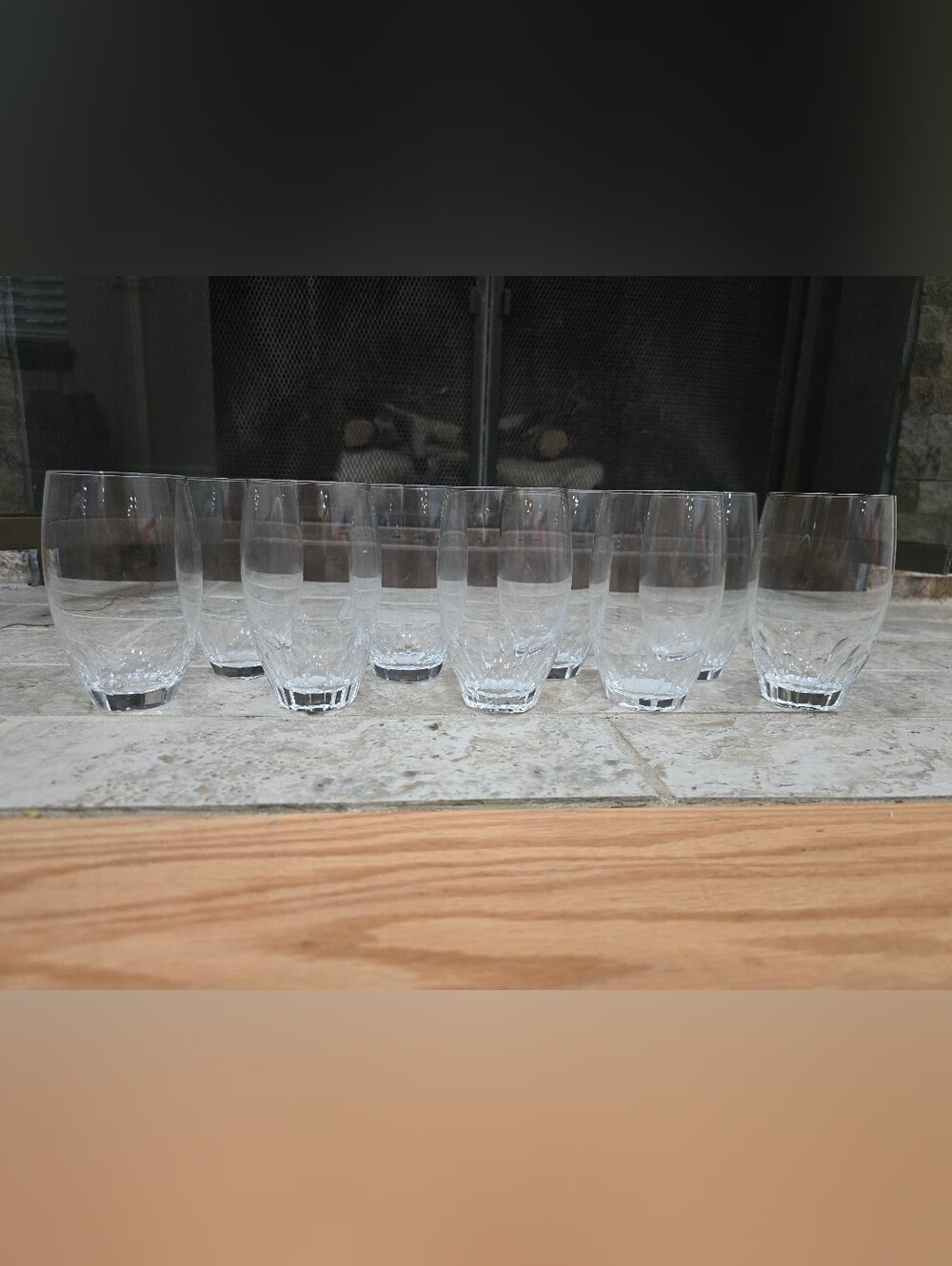 Set 9 Crystal Highball Glasses Cordinates With Schott-Zwiesel Duet Clear 13 Oz